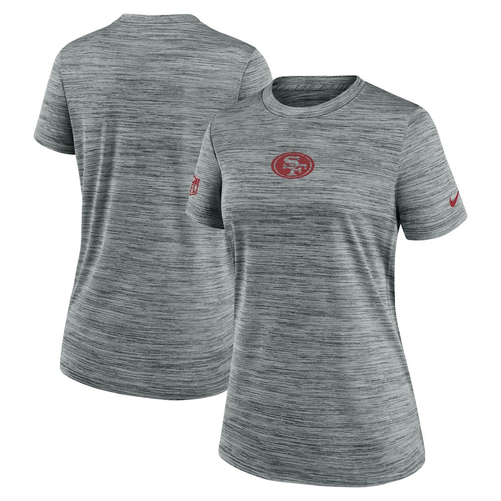 Nike San Francisco 49ers Women's Sideline Velocity Dri-FIT T-Shirt Gray