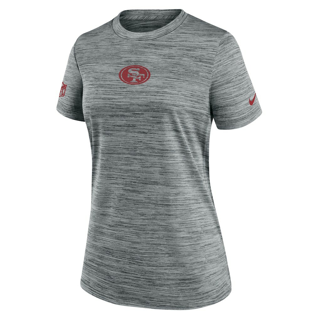 Nike San Francisco 49ers Women's Sideline Velocity Dri-FIT T-Shirt Gray
