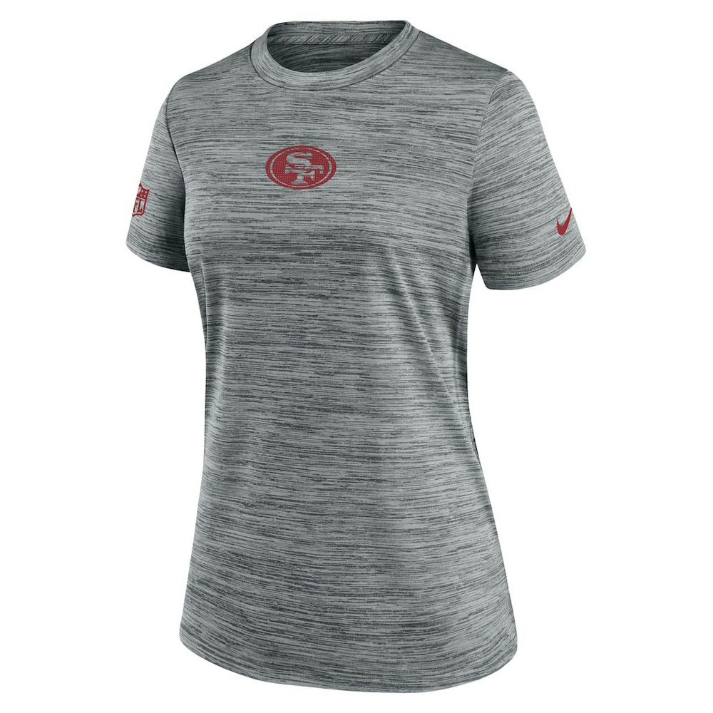 Nike San Francisco 49ers Women's Sideline Velocity Dri-FIT T-Shirt Gray