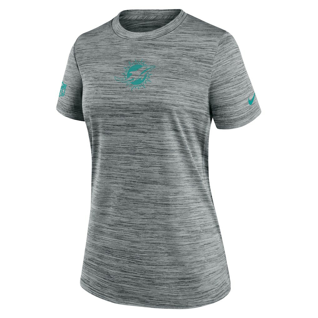 Nike Miami Dolphins Women's Sideline Velocity Dri-FIT T-Shirt Gray
