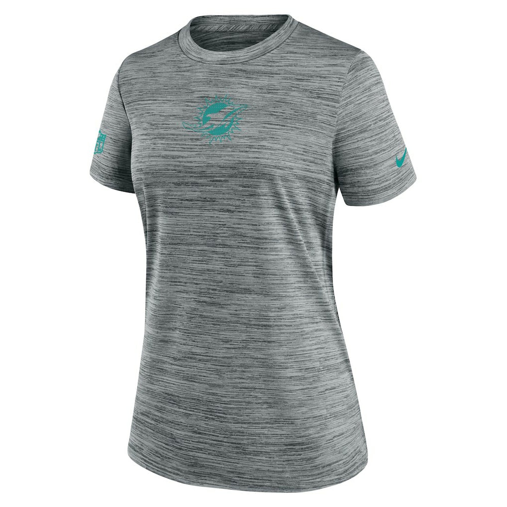 Nike Miami Dolphins Women's Sideline Velocity Dri-FIT T-Shirt Gray