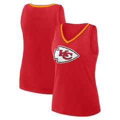 Kansas City Chiefs Logo Athletic Women's Stellar Win V-Neck Tank Top Red