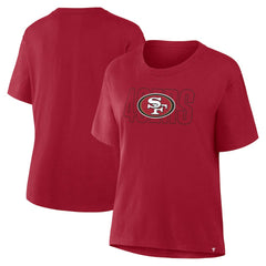 Fanatics San Francisco 49ers Women's Line Em Up T-Shirt Scarlet