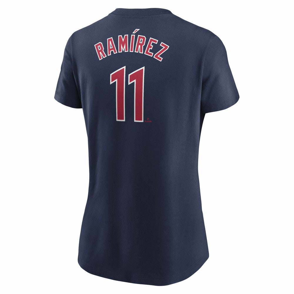 José Ramírez Cleveland Guardians Nike Women's Cooperstown Collection Fuse Name & Number T-Shirt - Navy - Nike on Sale