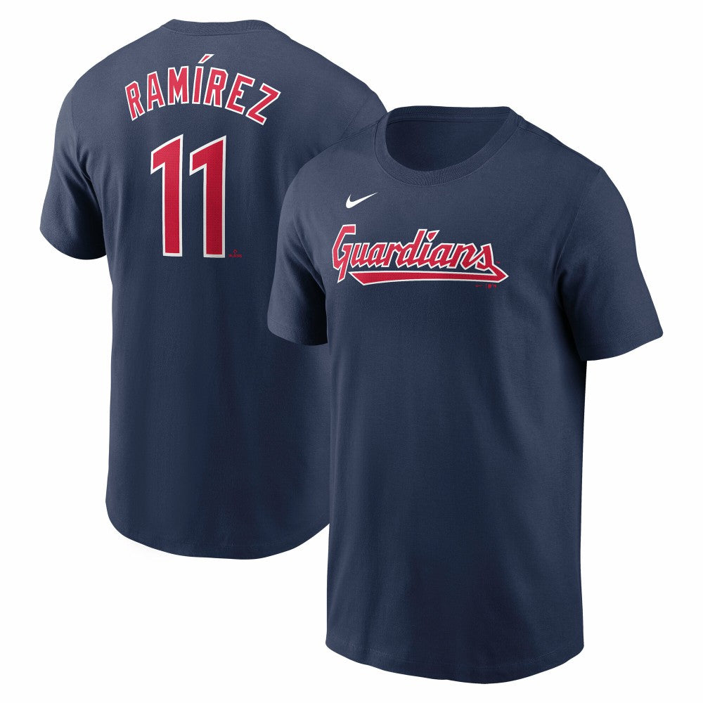 Jose Ramirez Cleveland Guardians Nike Fuse Name & Number T-Shirt - Navy - Nike Discount