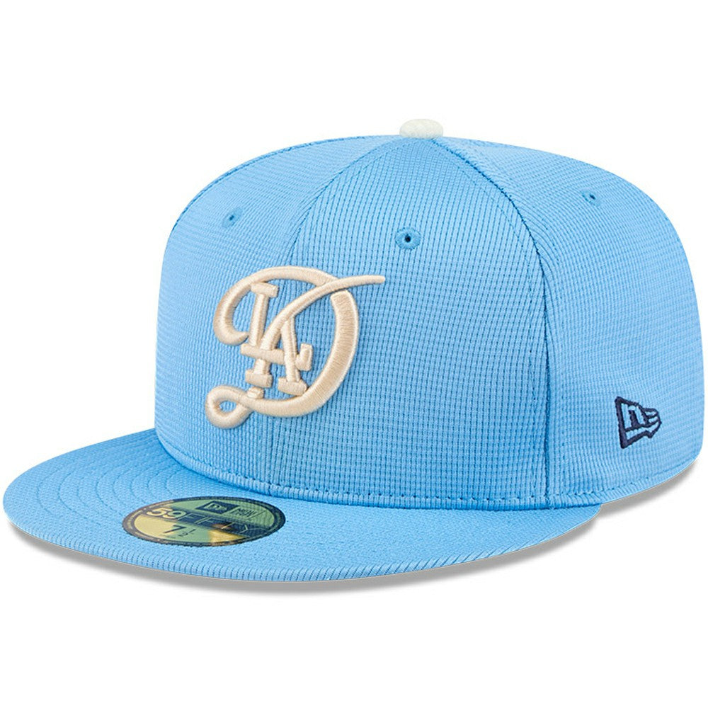 Los Angeles Dodgers New Era City Connect Batting Practice 59FIFTY Fitted Hat - Light Blue - New Era Sale