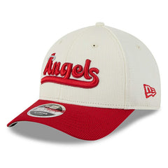 Los Angeles Angels New Era City Connect Batting Practice 9FORTY M-Crown Adjustable Hat - Cream/Red - New Era Discount
