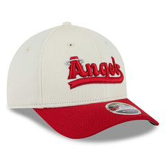 Los Angeles Angels New Era City Connect Batting Practice 9FORTY M-Crown Adjustable Hat - Cream/Red - New Era Discount