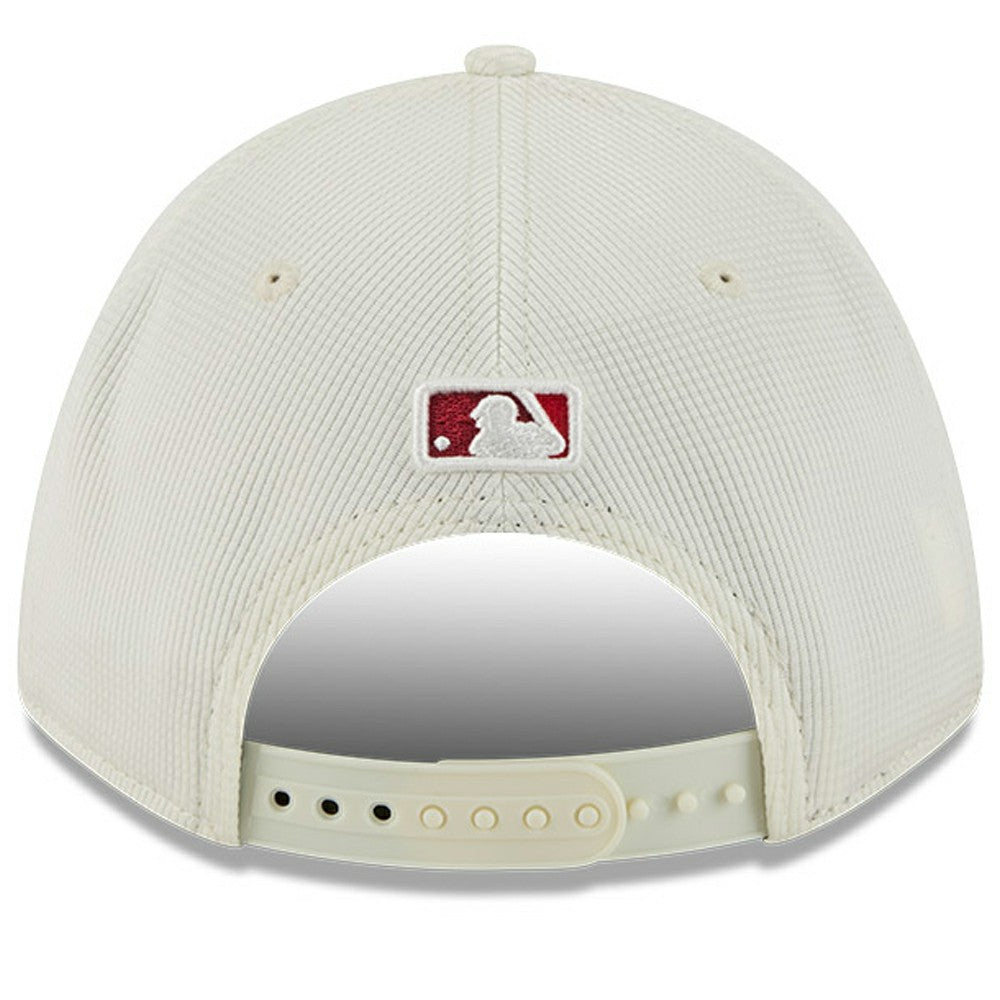 Los Angeles Angels New Era City Connect Batting Practice 9FORTY M-Crown Adjustable Hat - Cream/Red - New Era Discount