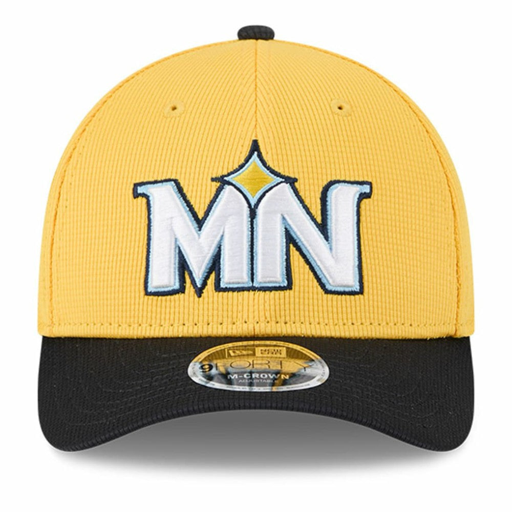 Minnesota Twins New Era City Connect Batting Practice 9FORTY M-Crown Adjustable Hat - Yellow/Black - New Era Lifestyle