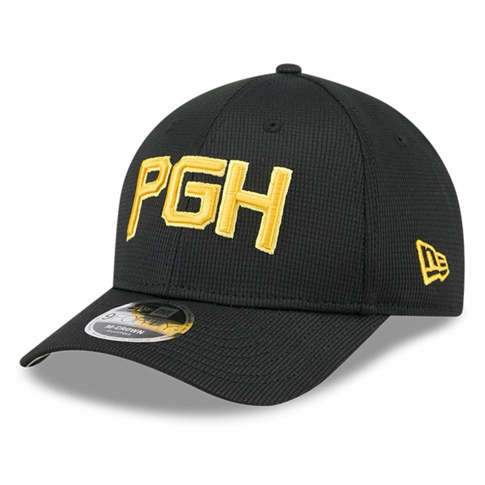 Pittsburgh Pirates New Era City Connect Batting Practice 9FORTY M-Crown Adjustable Hat - Black - New Era Lifestyle