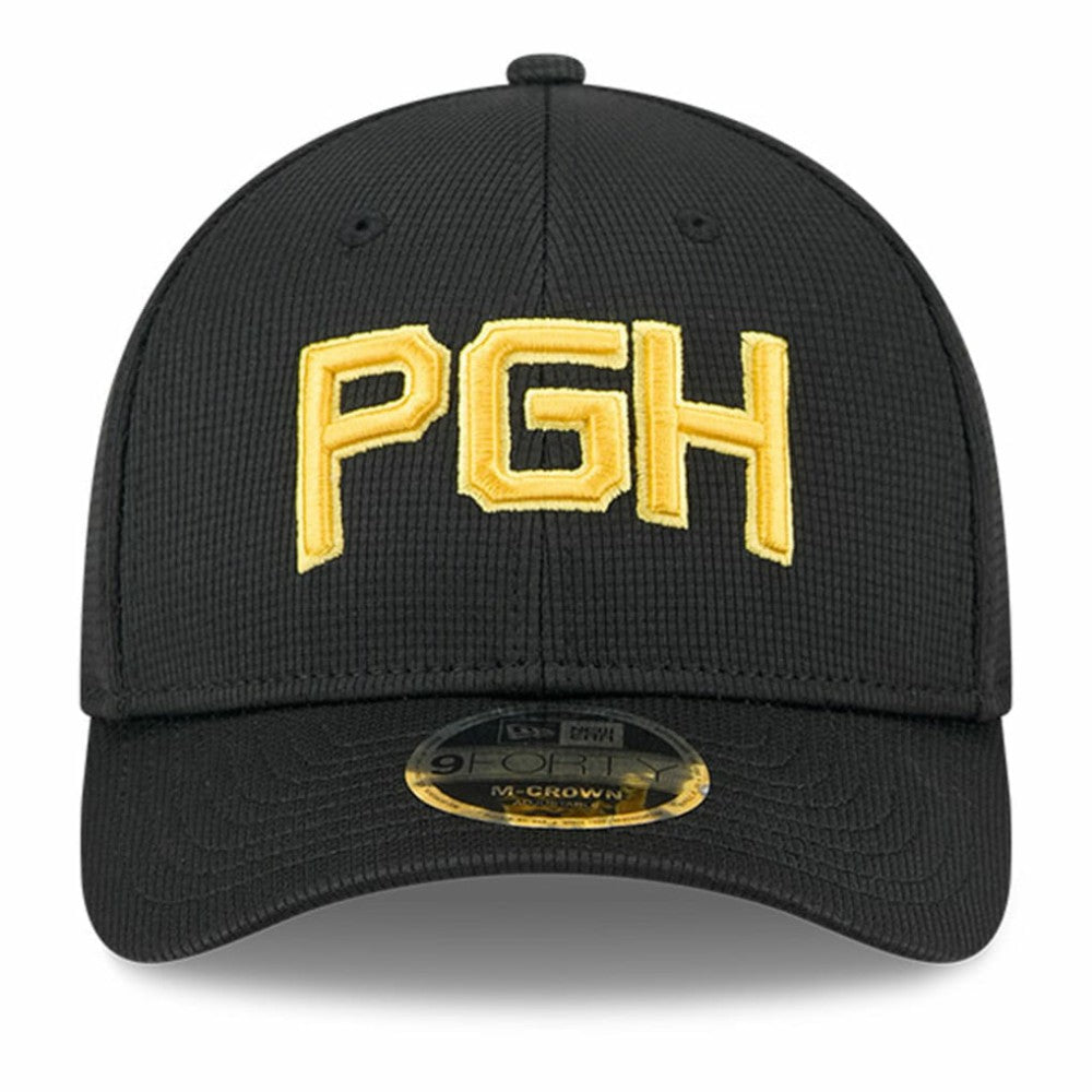 Pittsburgh Pirates New Era City Connect Batting Practice 9FORTY M-Crown Adjustable Hat - Black - New Era Lifestyle