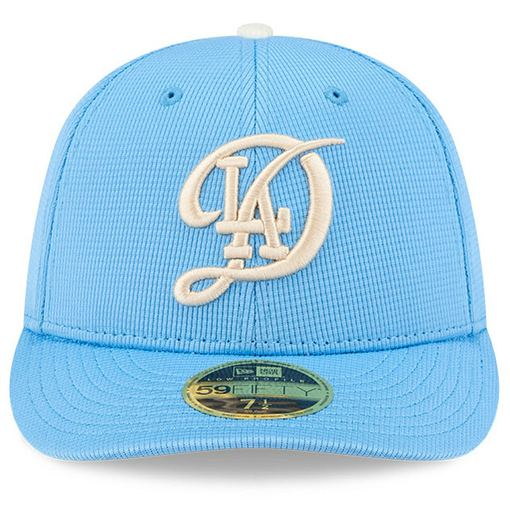 Los Angeles Dodgers New Era City Connect Batting Practice Low Profile 59FIFTY Fitted Hat - Light Blue - New Era Lifestyle