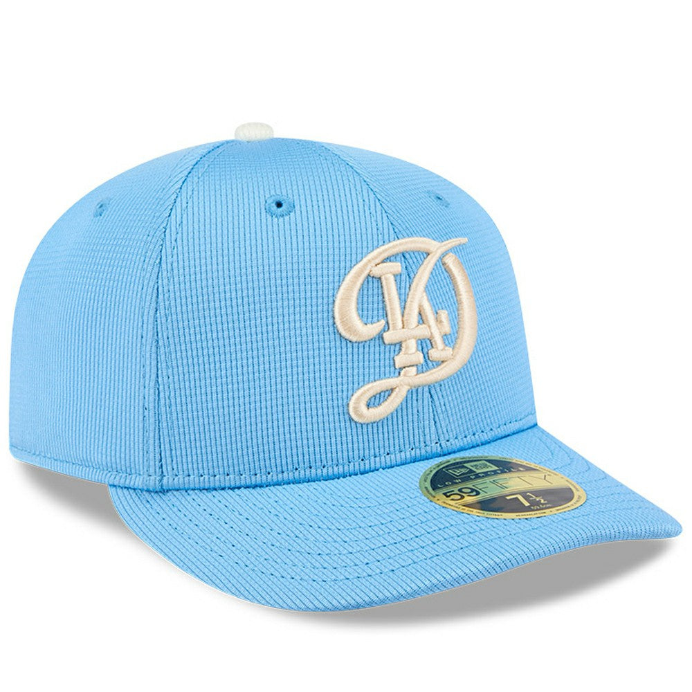 Los Angeles Dodgers New Era City Connect Batting Practice Low Profile 59FIFTY Fitted Hat - Light Blue - New Era Lifestyle