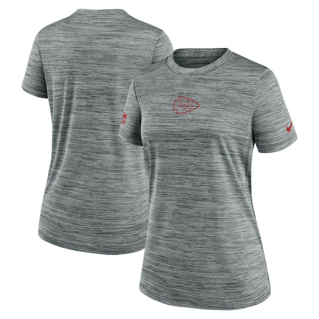 Nike Kansas City Chiefs Women's Sideline Velocity Dri-FIT T-Shirt Gray