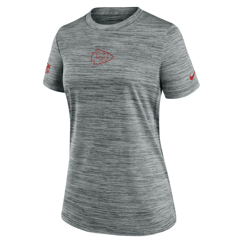 Nike Kansas City Chiefs Women's Sideline Velocity Dri-FIT T-Shirt Gray