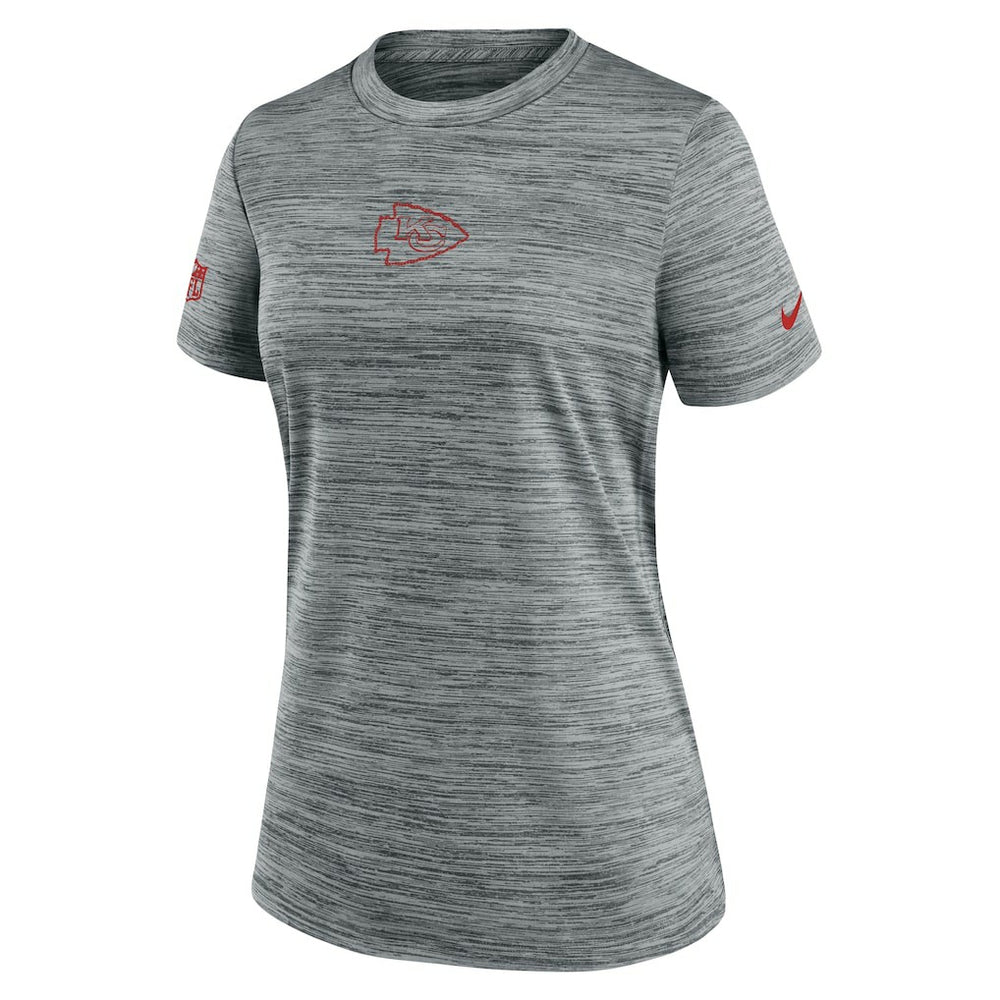 Nike Kansas City Chiefs Women's Sideline Velocity Dri-FIT T-Shirt Gray