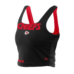 Kansas City Chiefs New Era Women's Reversible Cropped Sport Classics Tank Top Red/Black