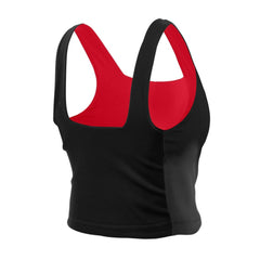Kansas City Chiefs New Era Women's Reversible Cropped Sport Classics Tank Top Red/Black