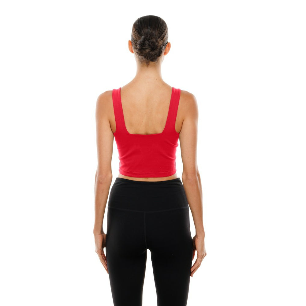 Kansas City Chiefs New Era Women's Reversible Cropped Sport Classics Tank Top Red/Black