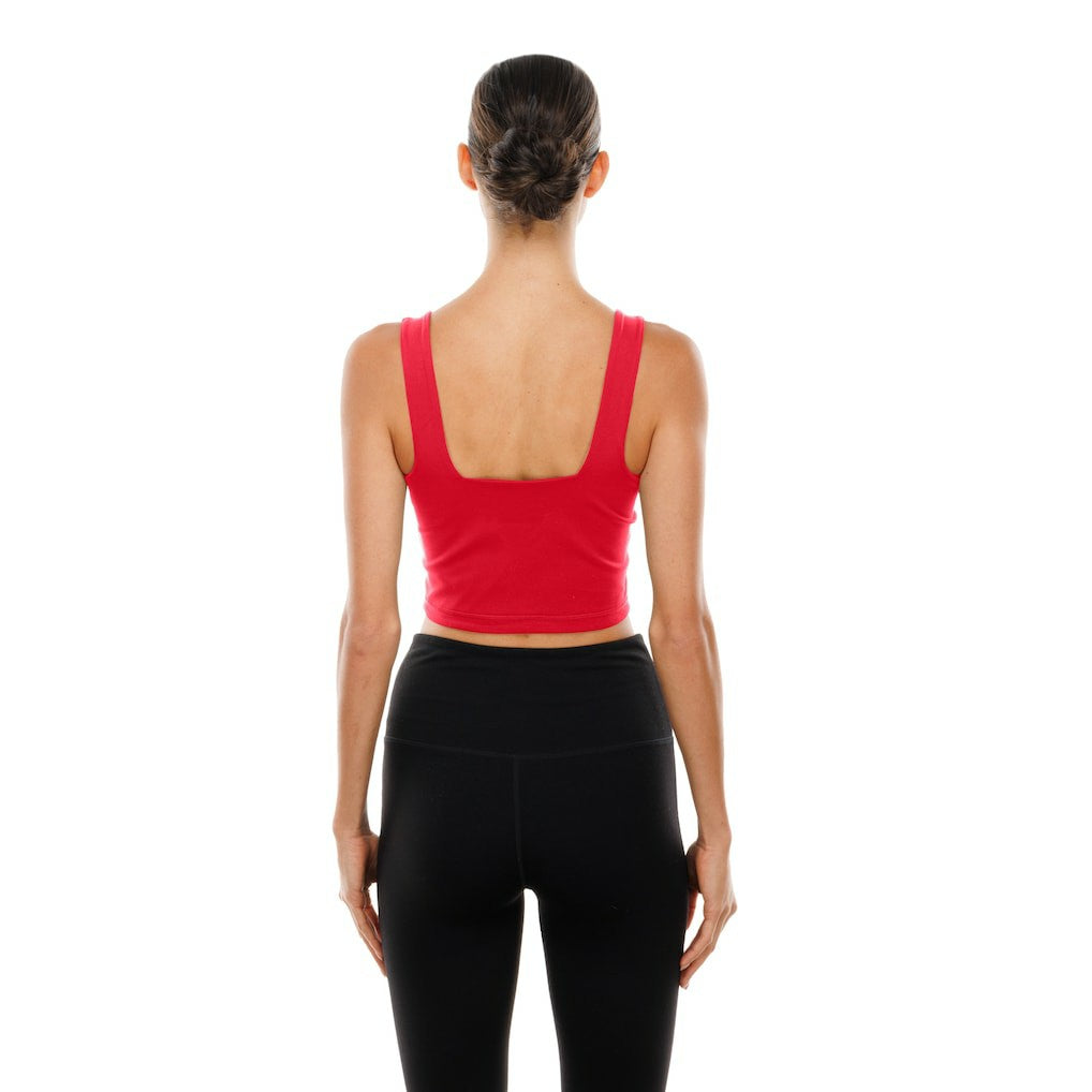 San Francisco 49ers New Era Women's Reversible Cropped Sport Classics Tank Top Scarlet/Black