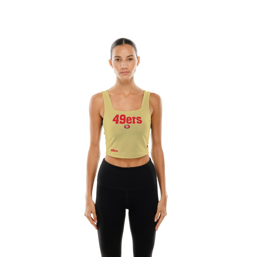 San Francisco 49ers New Era Women's Reversible Cropped Sport Classics Tank Top Scarlet/Black