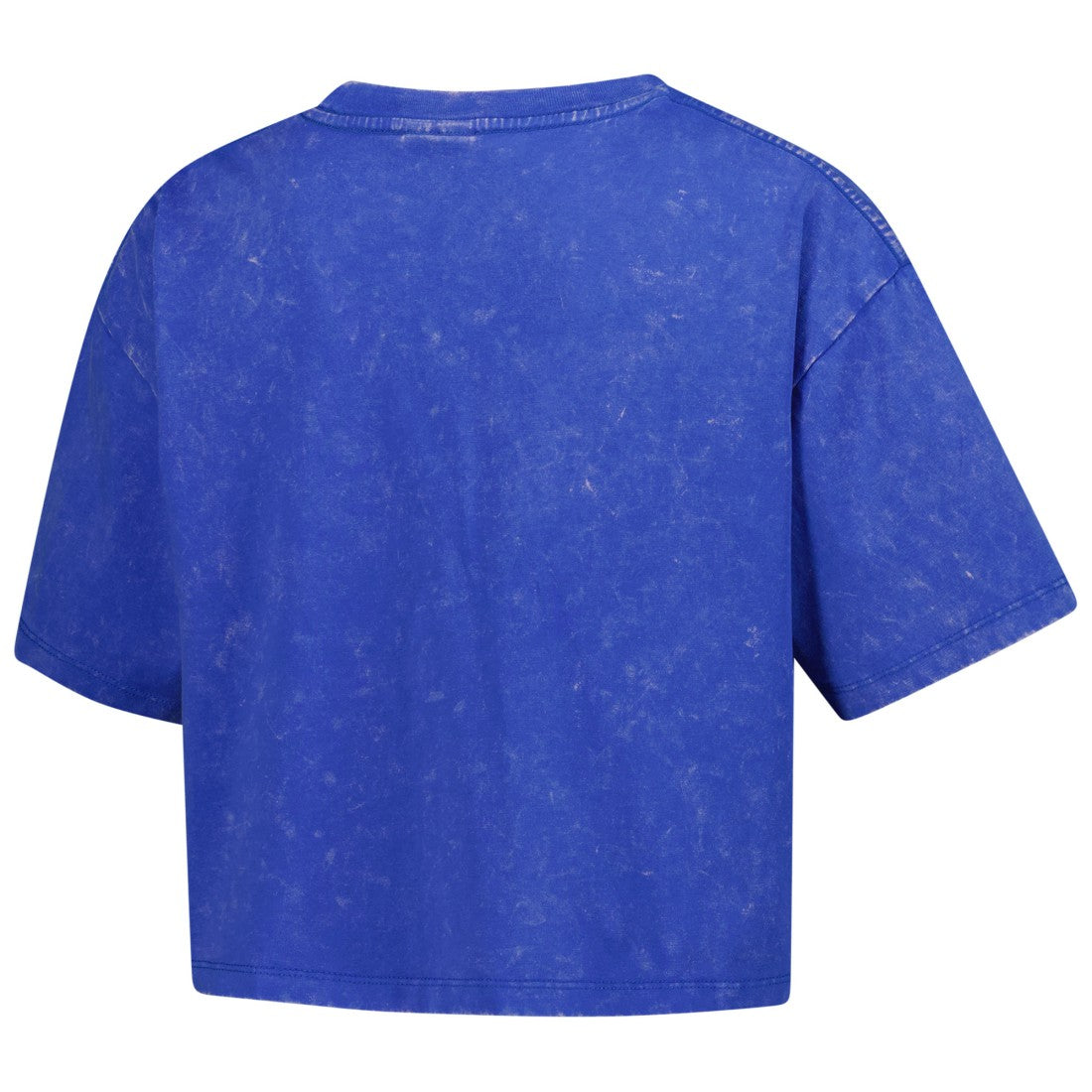 Detroit Lions New Era Women's Cropped Boxy Sport Classics Mineral Wash T-Shirt Blue