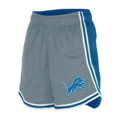 Detroit Lions New Era Women's Sport Classics Mesh Shorts Silver/Blue