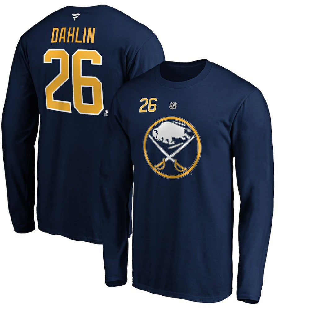 Rasmus Dahlin Buffalo Sabres Fanatics Authentic Stack Name & Number T-Shirt - Navy - NHL 202198416