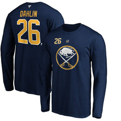 Rasmus Dahlin Buffalo Sabres Fanatics Authentic Stack Name & Number T-Shirt - Navy - NHL 202198416