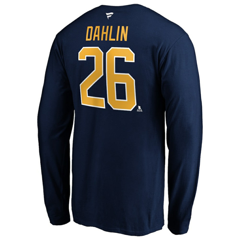 Rasmus Dahlin Buffalo Sabres Fanatics Authentic Stack Name & Number T-Shirt - Navy - NHL 202198416