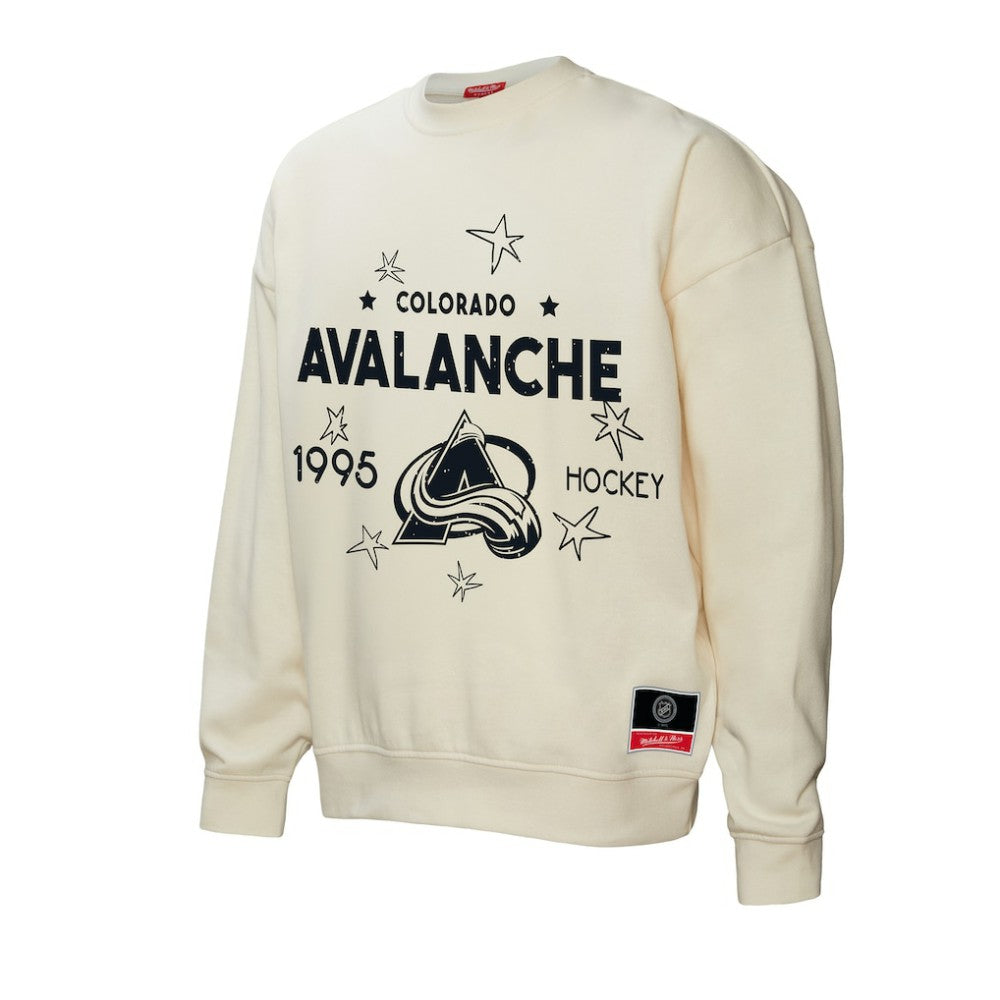 Colorado Avalanche Mitchell & Ness Women's Logo 3.0 Pullover Sweatshirt - Cream - NHL 202198434