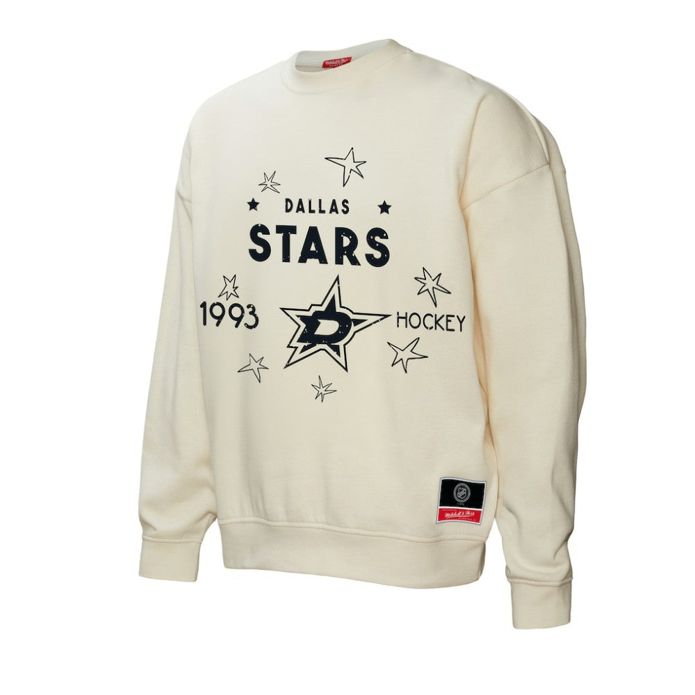 Dallas Stars Mitchell & Ness Women's Logo 3.0 Pullover Sweatshirt - Cream - NHL 202198435