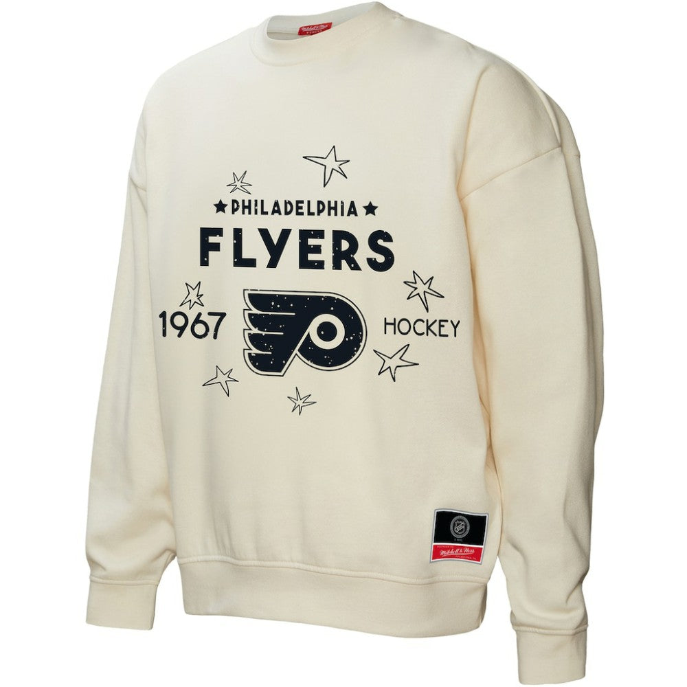 Philadelphia Flyers Mitchell & Ness Women's Logo 3.0 Pullover Sweatshirt - Cream - NHL 202198437