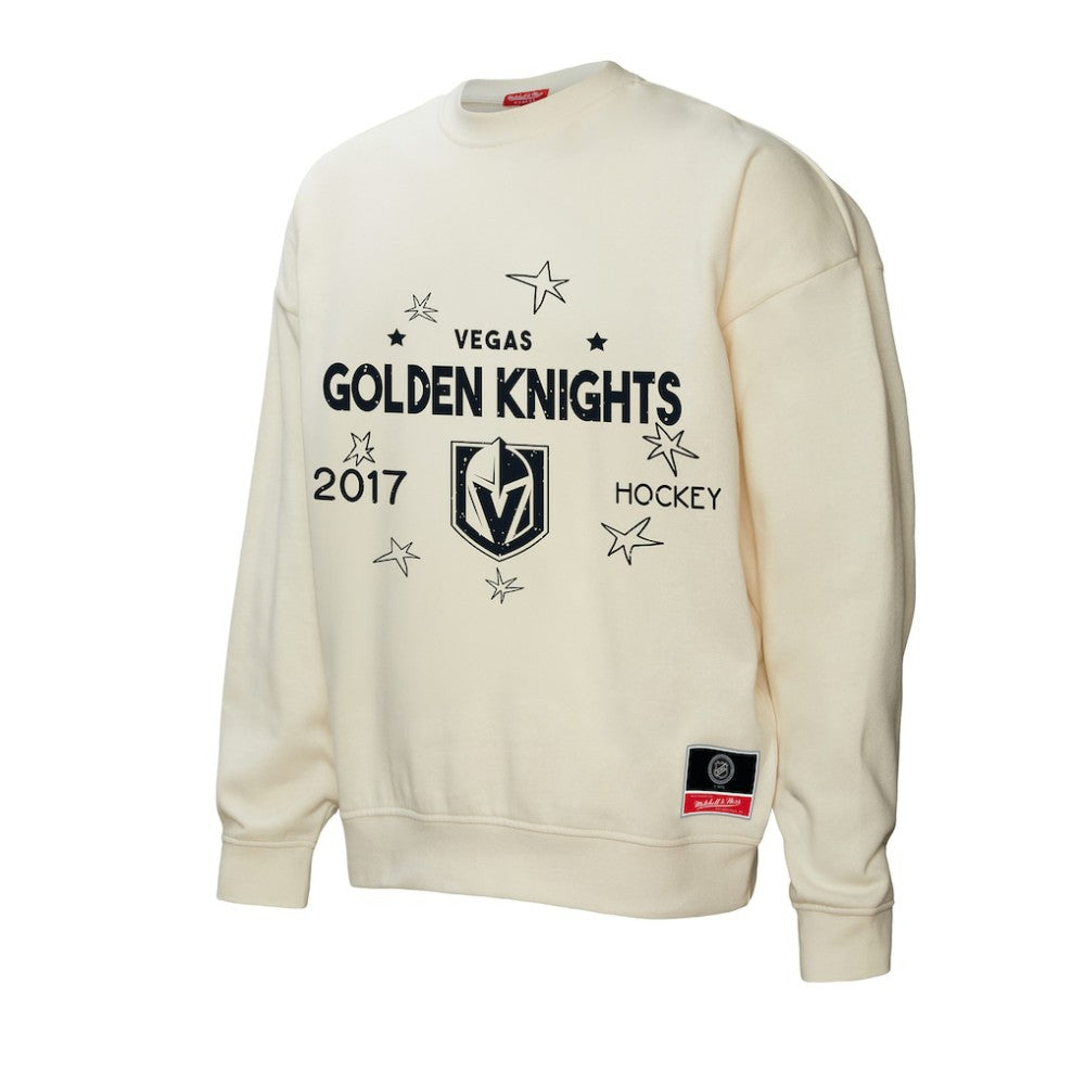 Vegas Golden Knights Mitchell & Ness Women's Logo 3.0 Pullover Sweatshirt - Cream - NHL 202198438