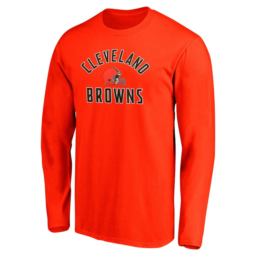 Fanatics Cleveland Browns Team Arc Knockout Long Sleeve T-Shirt Orange