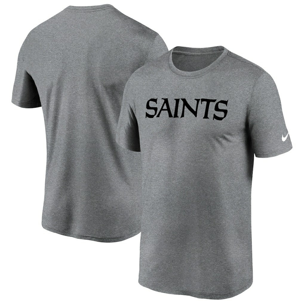 Nike New Orleans Saints Legend Wordmark T-Shirt Heather Gray