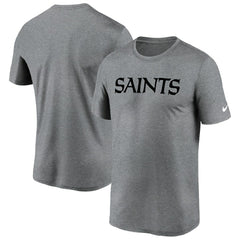 Nike New Orleans Saints Legend Wordmark T-Shirt Heather Gray