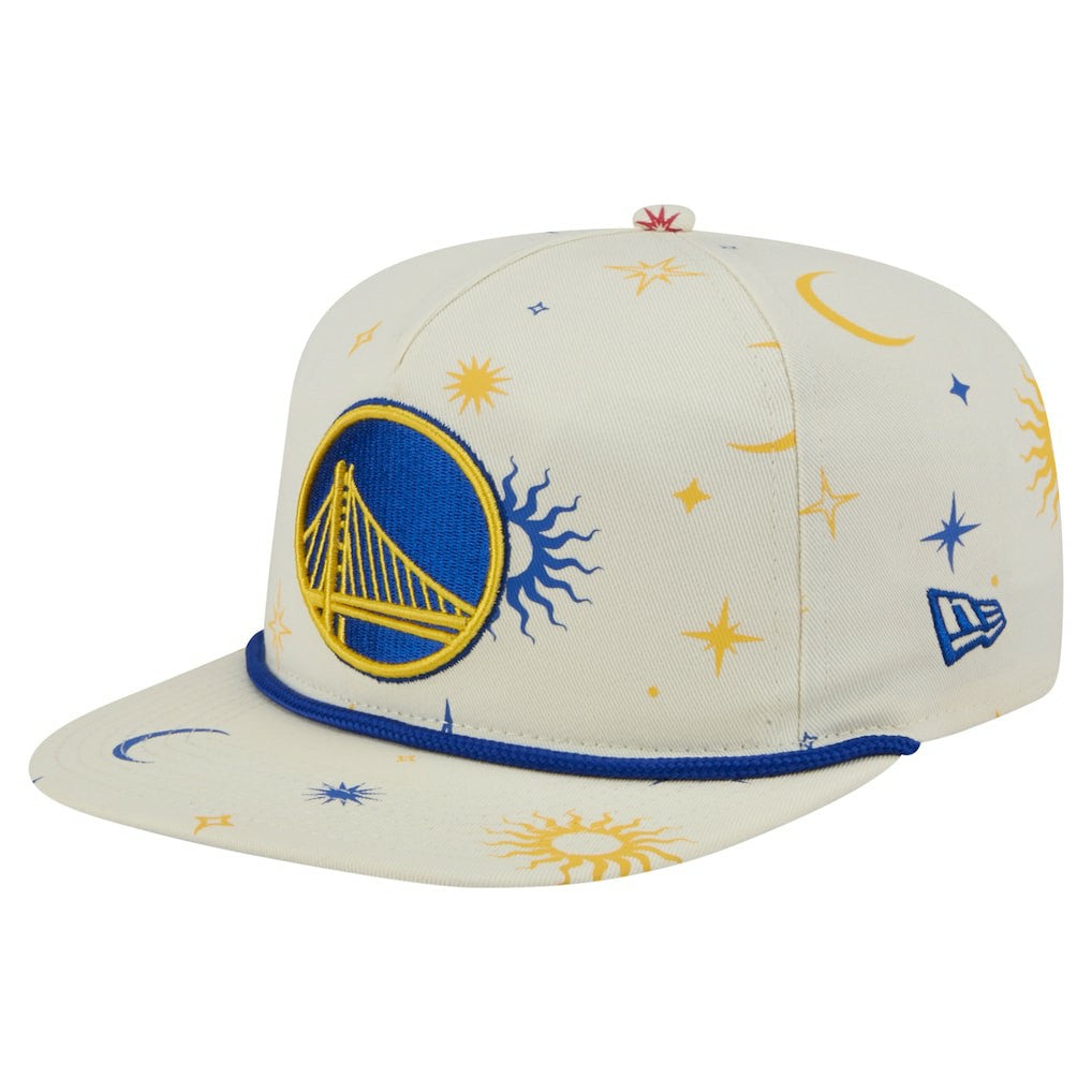 Golden State Warriors Lunar Golfer Snapback Hat for sale Cream | New Era US