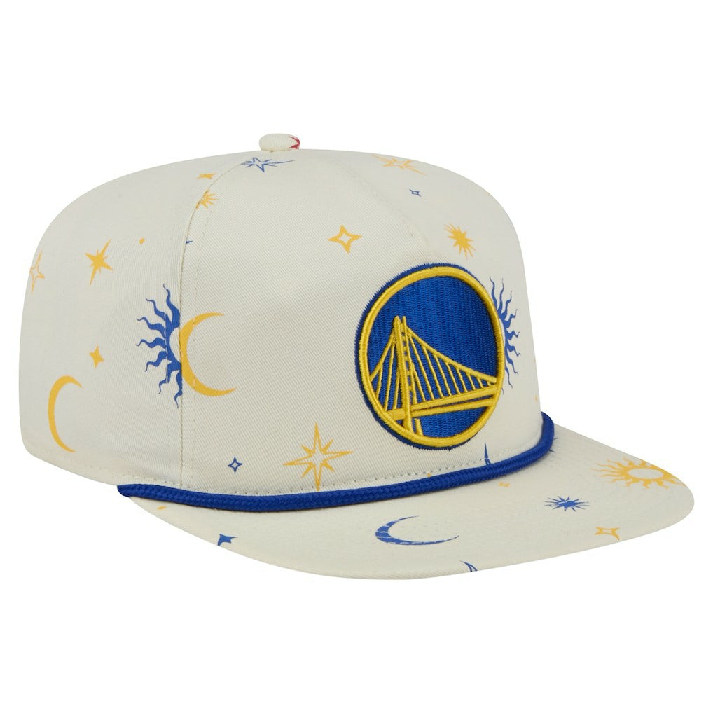 Golden State Warriors Lunar Golfer Snapback Hat for sale Cream | New Era US