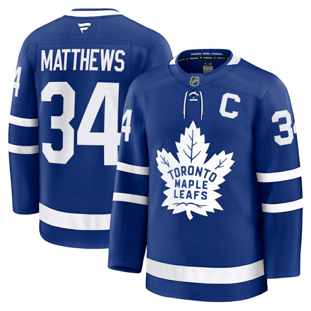 Auston Matthews Toronto Maple Leafs Fanatics Captain Patch Home Premium Jersey - Blue - NHL 202200610