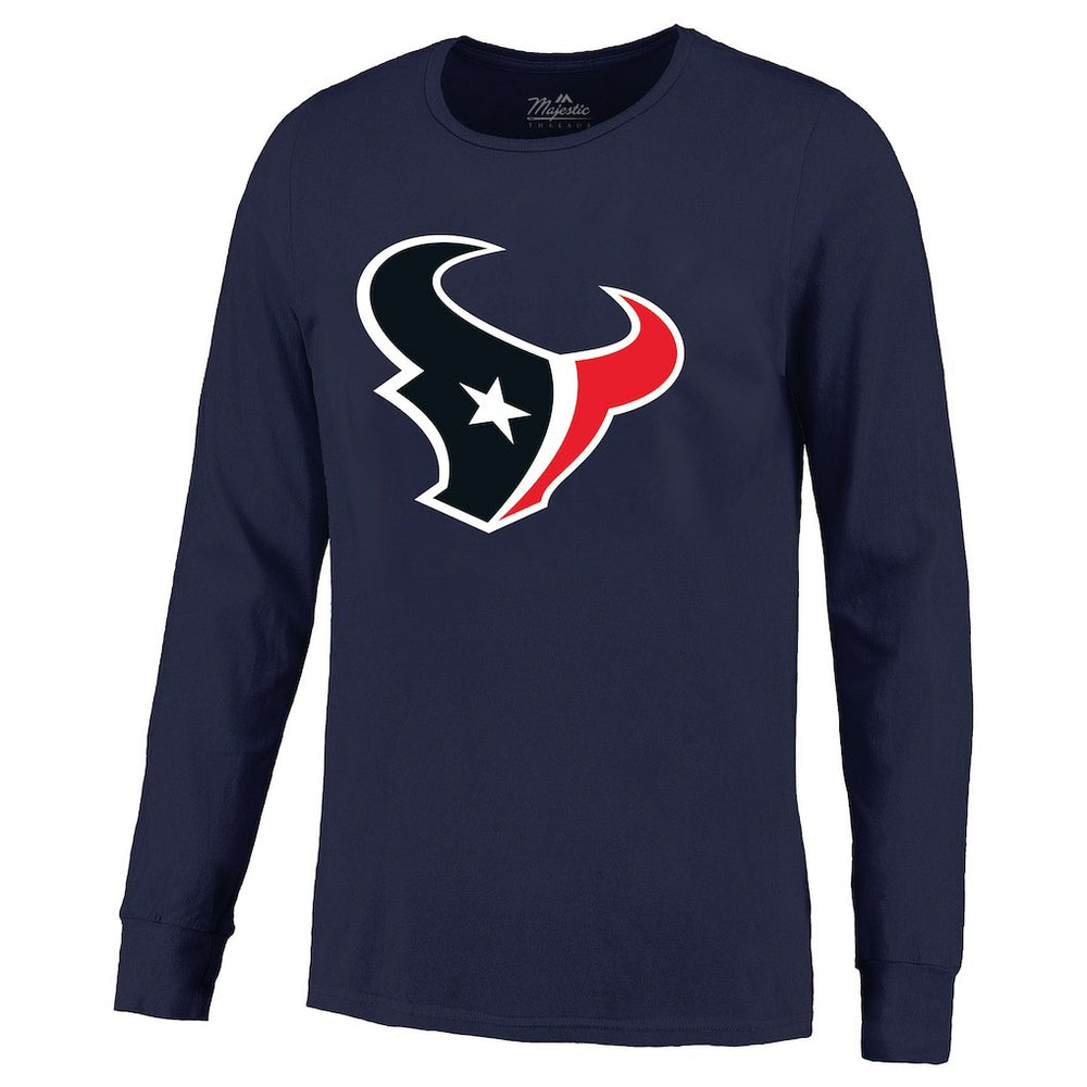 C.J. Stroud Houston Texans Majestic Threads Name & Number Non-Distressed Long Sleeve T-Shirt Navy
