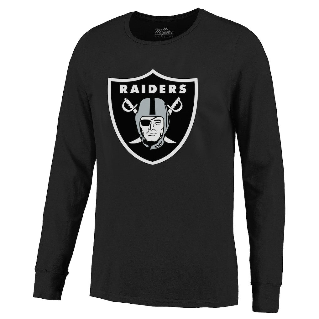 Maxx Crosby Las Vegas Raiders Majestic Threads Name & Number Non-Distressed Long Sleeve T-Shirt Black