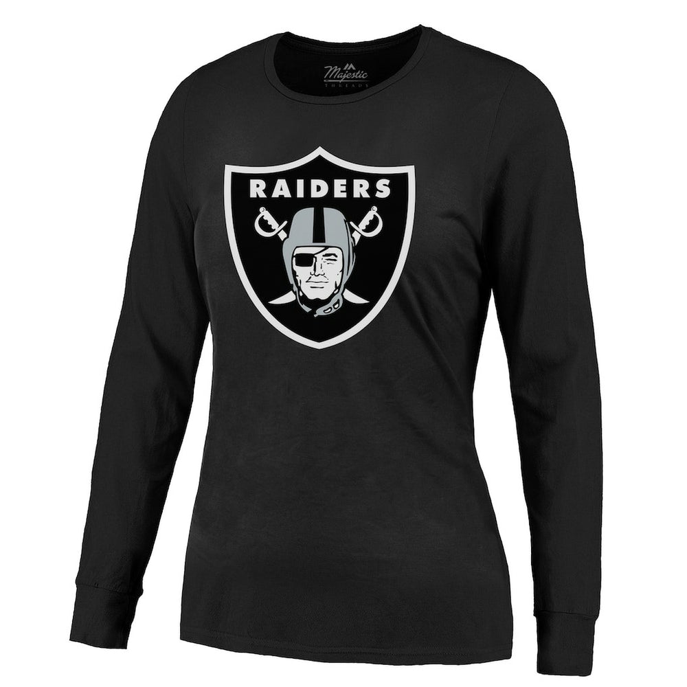 Maxx Crosby Las Vegas Raiders Majestic Threads Women's Player Name & Number Long Sleeve T-Shirt Black