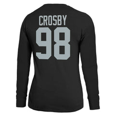 Maxx Crosby Las Vegas Raiders Majestic Threads Women's Player Name & Number Long Sleeve T-Shirt Black