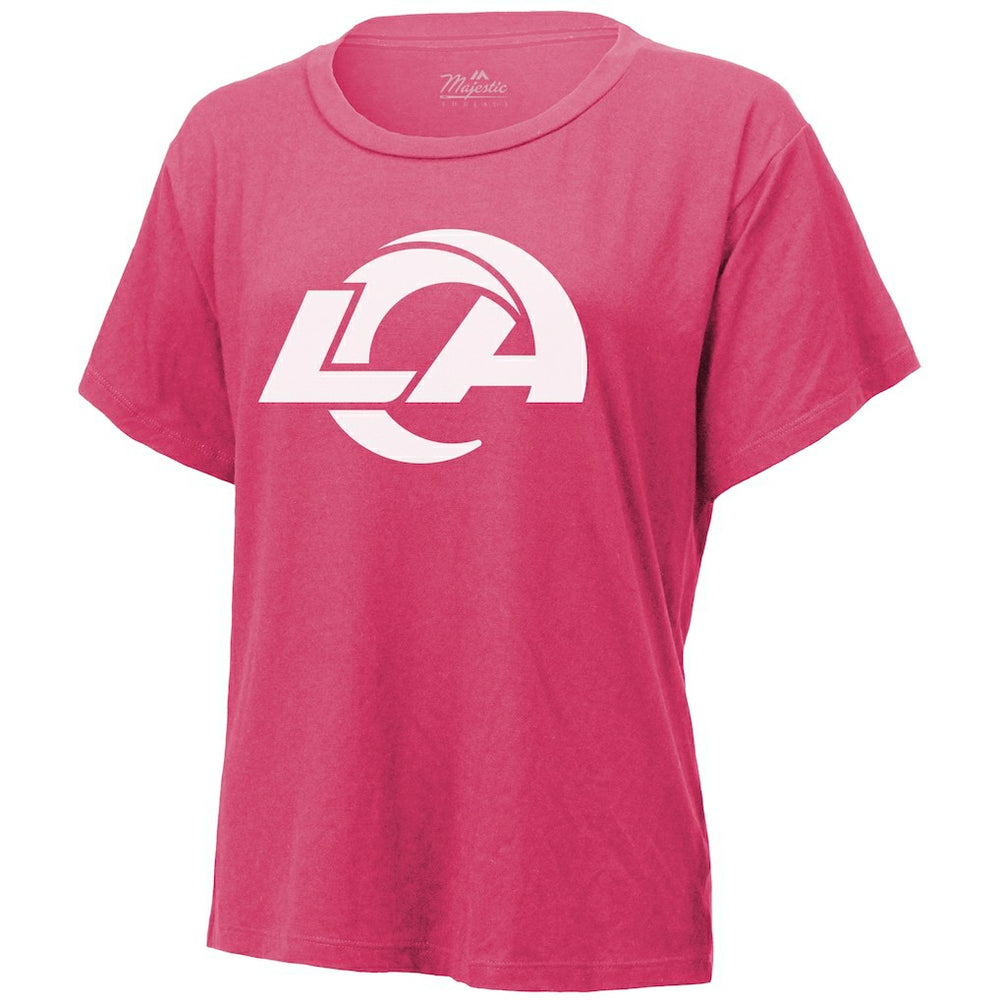 Puka Nacua Los Angeles Rams Majestic Threads Women's Name & Number T-Shirt Pink