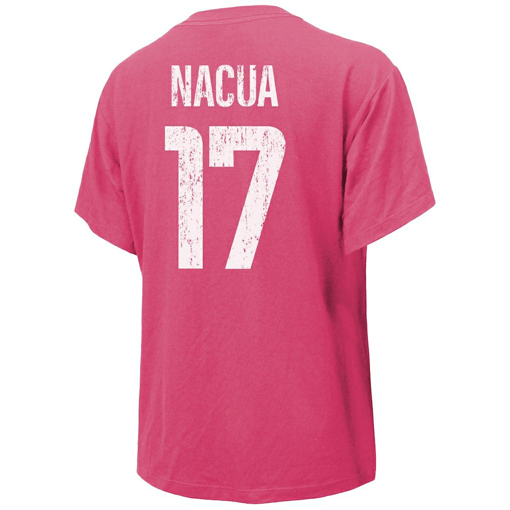 Puka Nacua Los Angeles Rams Majestic Threads Women's Name & Number T-Shirt Pink