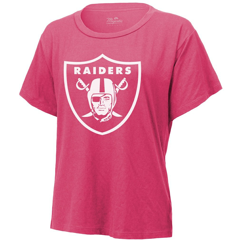 Maxx Crosby Las Vegas Raiders Majestic Threads Women's Name & Number T-Shirt Pink