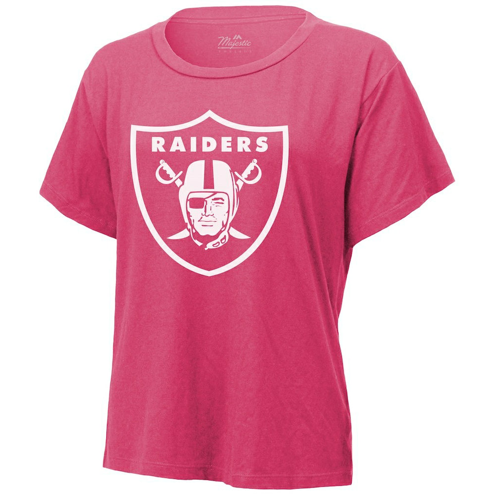 Maxx Crosby Las Vegas Raiders Majestic Threads Women's Name & Number T-Shirt Pink