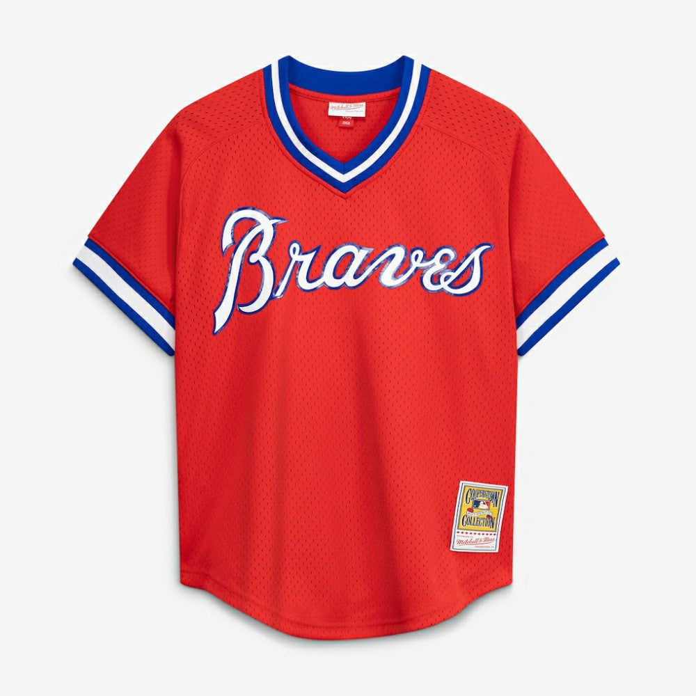 Dale Murphy Atlanta Braves Mitchell & Ness Cooperstown Collection Mesh Batting Practice  Jersey  - Red - Mitchell & Ness Lifestyle